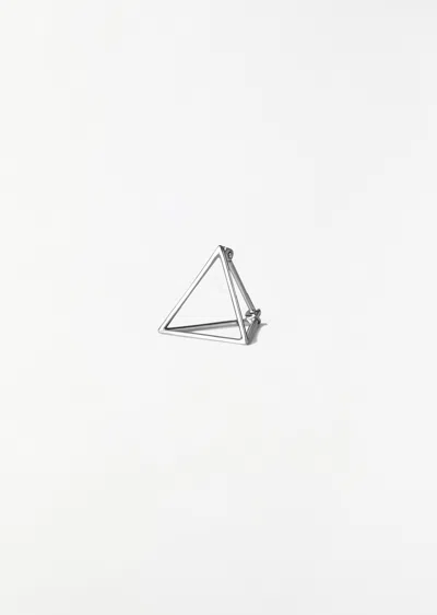 Shihara White Gold Triangle Earring 15 In Metallic