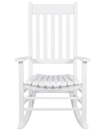 Shine Co. Belmont Outdoor Acacia Wood Rocking Chair In White