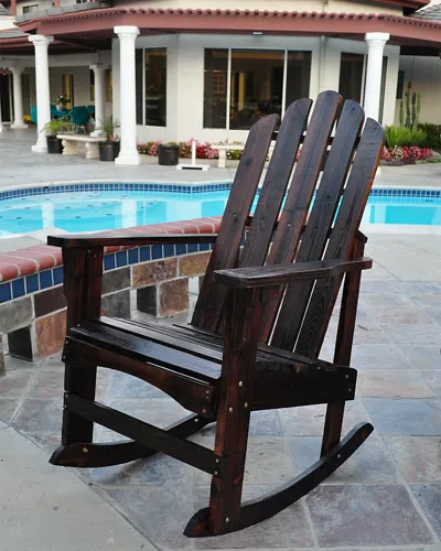 Shine Co. Marina Porch Rocker In Brown