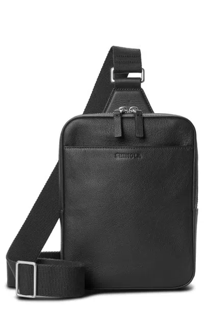 Shinola Canfield Leather Crossbody Bag In Purple