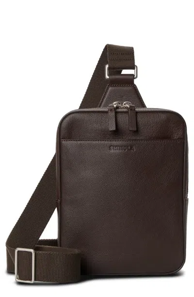 Shinola Canfield Leather Crossbody Bag In Brown