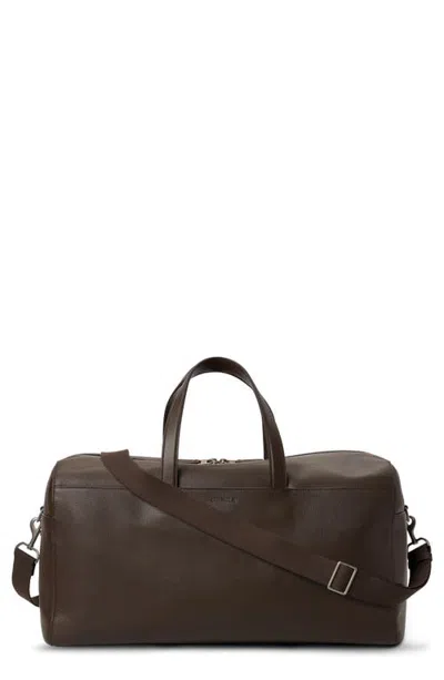 Shinola Canfield Pebbled Leather Duffle Bag In Blue