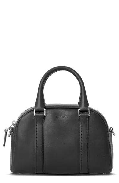 Shinola Mini Runwell Leather Satchel In Black