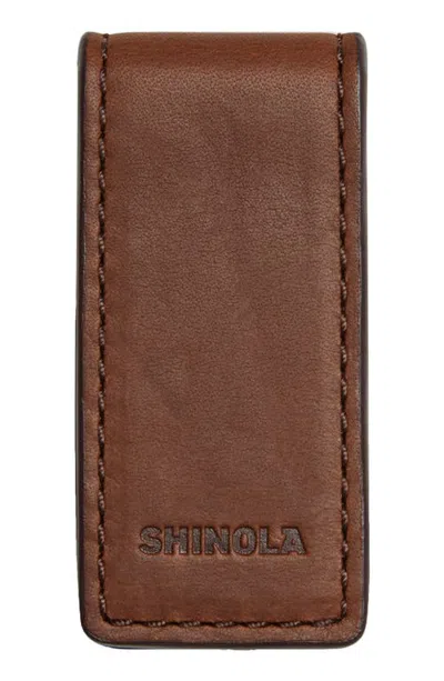 Shinola Navigator Magnetic Money Clip In Purple