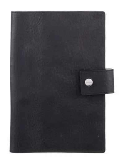 Pre-owned Shinola Travel Leather Wallet In Black