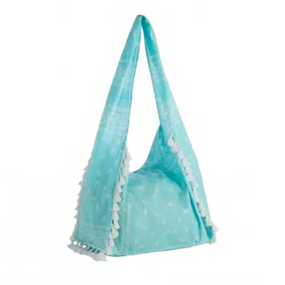 Shiraleah Women's Jane Hobo Bag In Turquoise & White In Blue