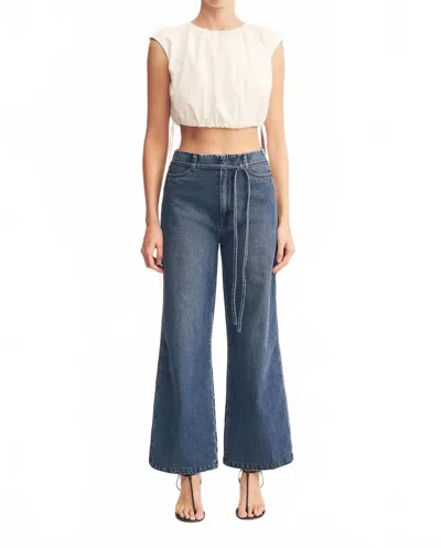 Shona Joy Boyd Cropped Flared Jean In Vintage Blue