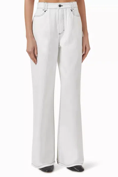 Shona Joy Hana Straight Leg Jean In Ivory In White