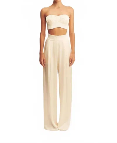 Shona Joy La Lune Corded Ruched Bralette In Cream In Neutral