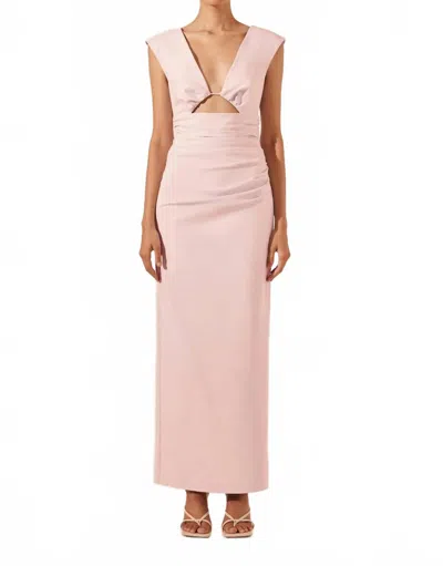 Shona Joy Lani Plunged Cut Out Maxi Dress In Fairy Floss In Multi