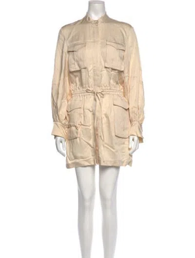 Pre-owned Shona Joy Mini Dress In Neutrals
