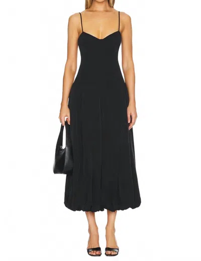 Shona Joy Vento Bustier Bubble Midi Dress In Black