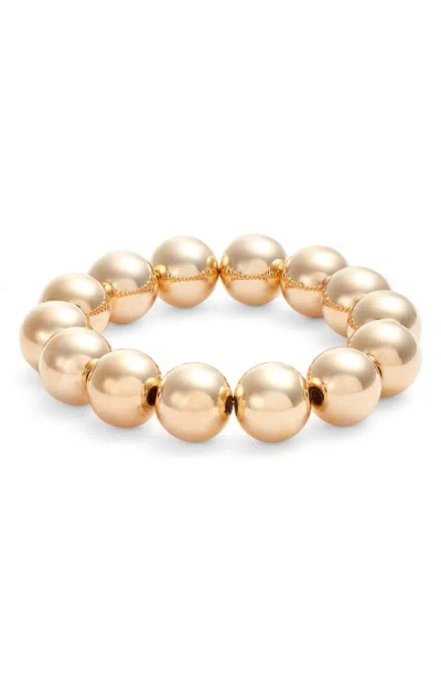 Shymi Beaded Ball Stretch Bracelet In Gold