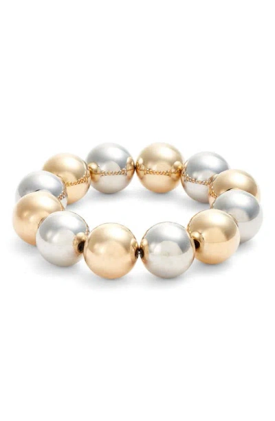 Shymi Beaded Ball Stretch Bracelet In Gold