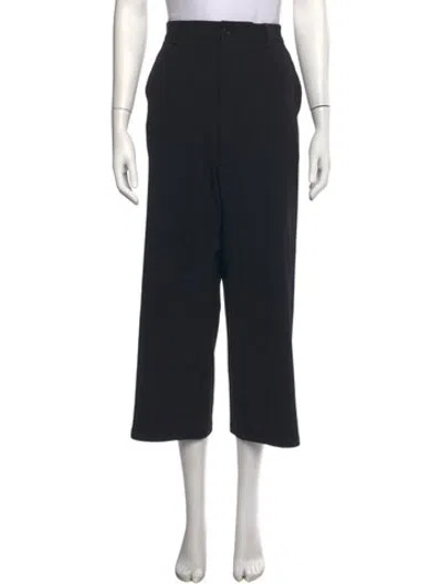 Pre-owned Sibel Saral Virgin Wool Wide Leg Pants In Black