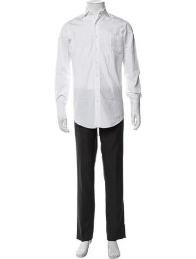 Pre-owned Sid Mashburn Long Sleeve Dress Shirt In White