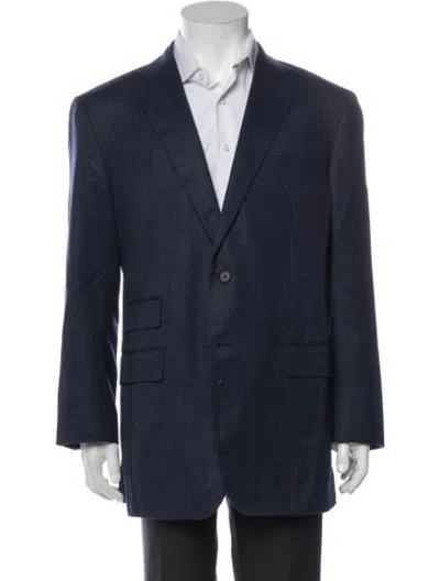Pre-owned Sid Mashburn Wool Blazer In Blue