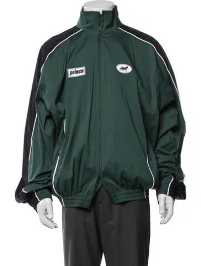 Pre-owned Siegelman Stable Graphic Print Jacket In Green