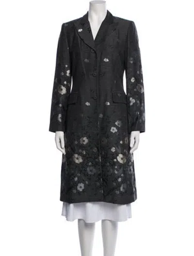 Pre-owned Sies Marjan Floral Print Coat W/ Tags In Brown