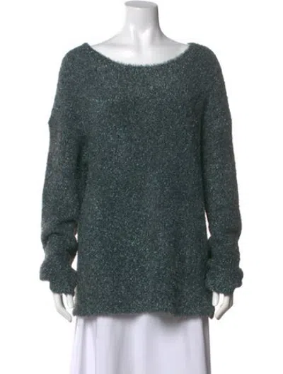 Pre-owned Sies Marjan Nylon Bateau Neckline Sweater In Blue