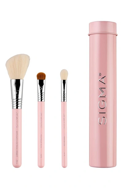 Sigma Beauty Essential Trio Brush Set In Pink