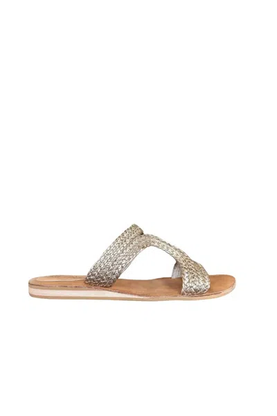 Silent D Women's Jackie Sandals In Pale Gold In Silver