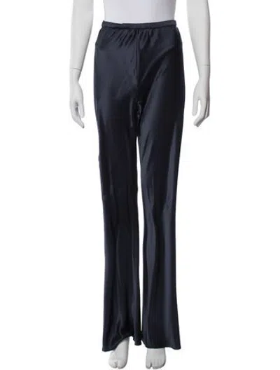 Pre-owned Silk Laundry Silk Wide Leg Pants In Blue