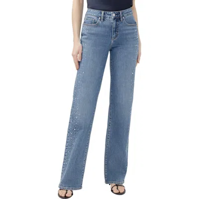 Silver Jeans Co. Avery Embellished Curvy High Waist Trouser Jeans In Animal Print