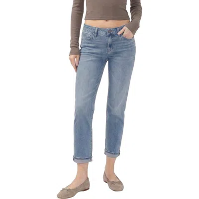 Silver Jeans Co. Low Rise Ankle Boyfriend Jeans In Blue