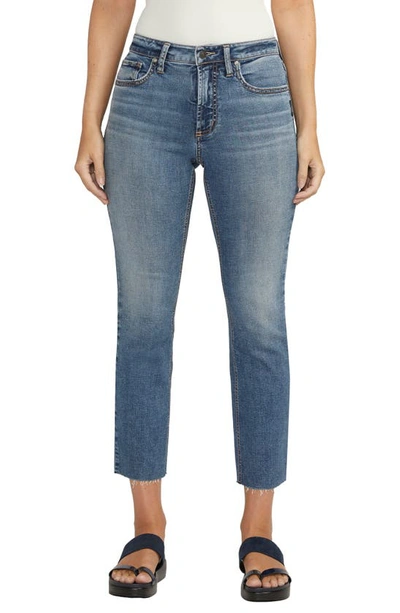 Silver Jeans Co. Most Wanted Straight Leg Crop Jeans In Indigo