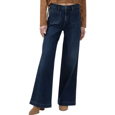 Silver Jeans Co. Patch Pocket High Waist Wide Leg Jeans In Blue
