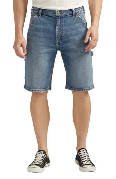 Silver Jeans Co. Relaxed Fit Denim Painter Shorts In Indigo