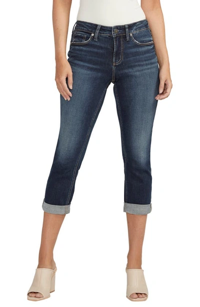 Silver Jeans Co. Suki Curvy Capri Jeans In Indigo