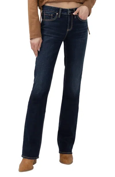 Silver Jeans Co. Suki Curvy Mid Rise Slim Bootcut Jeans In Blue