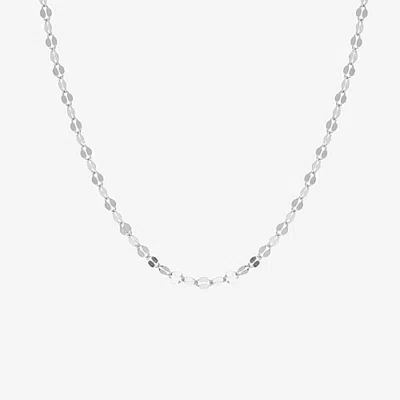 Silver Treasures Made In Italy Womens Sterling Silver 18 Inch Link Chain Necklace