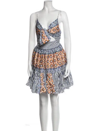 Pre-owned Silvia Tcherassi Silk Mini Dress In White