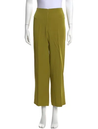 Pre-owned Silvia Tcherassi Silk Straight Leg Pants In Green
