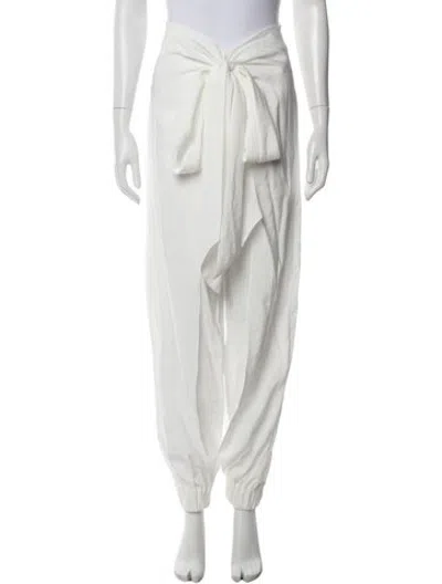 Pre-owned Silvia Tcherassi Wide Leg Pants In White