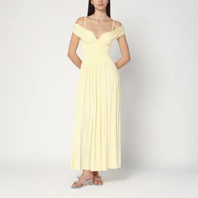 Simkhai Amarantha Dress In Butter Cream Colour In Yellow