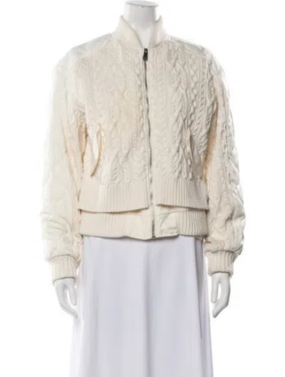 Pre-owned Simkhai Bomber Jacket In Neutrals