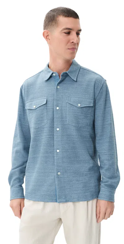 Simkhai Carter Refined Shacket Capri In Blue