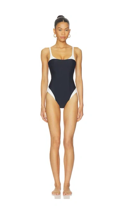 Simkhai Char Color Blocked One Piece In Black