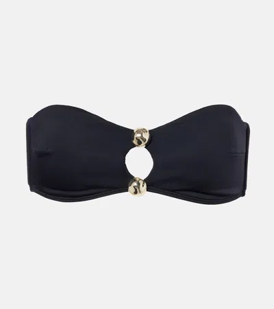 Simkhai Embellished Cutout Bikini Top In Black