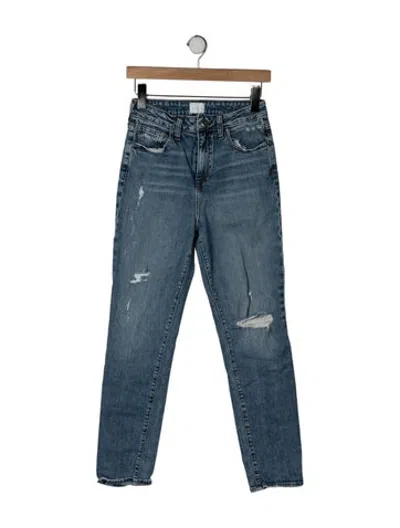 Pre-owned Simkhai High-rise Straight Leg Jeans In Blue