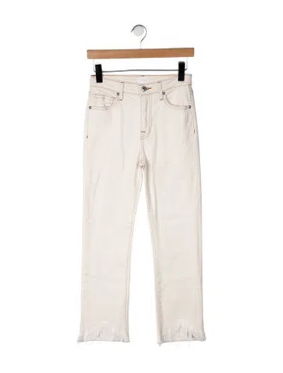 Pre-owned Simkhai High-rise Straight Leg Jeans In Neutrals