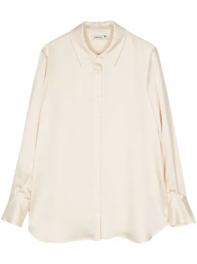 Simkhai Olsen Satin Shirt In Yellow
