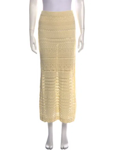 Pre-owned Simkhai Patterned Long Skirt In Neutrals