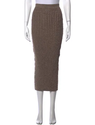 Pre-owned Simkhai Patterned Midi Length Skirt In Neutrals