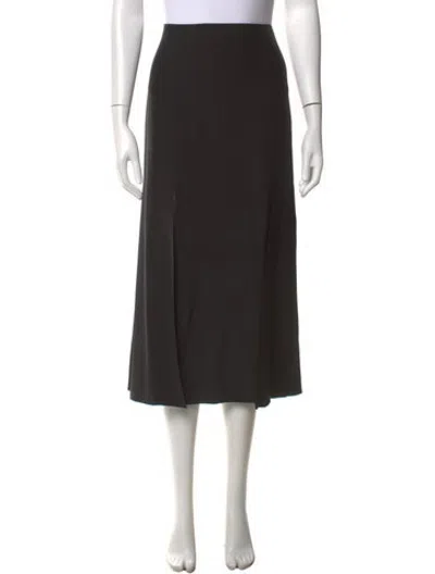 Pre-owned Simkhai Silk Midi Length Skirt In Black