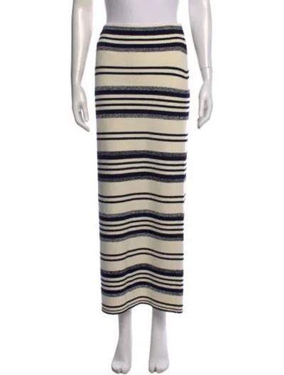Pre-owned Simkhai Striped Long Skirt In Neutrals